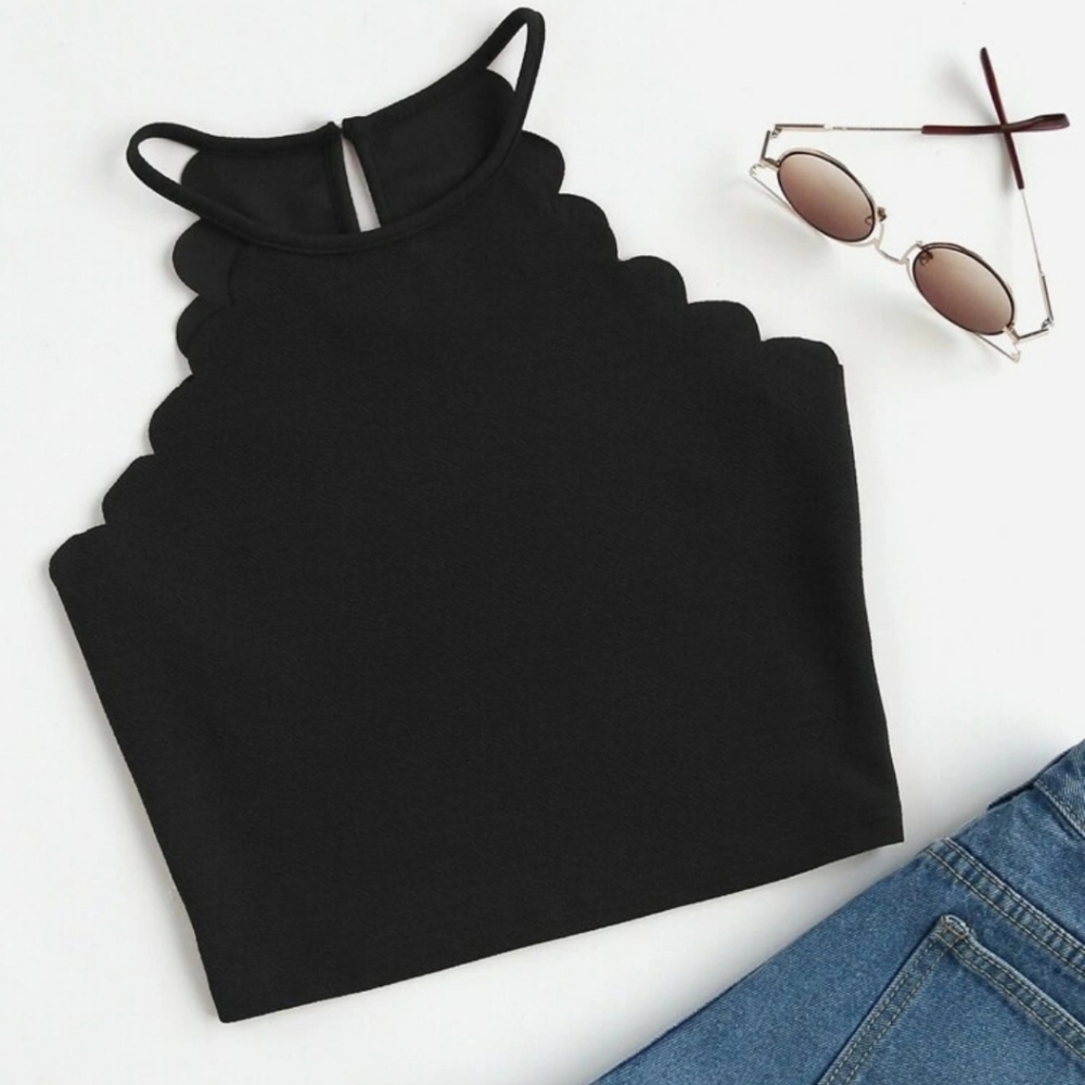 🥳 Scallop Trim Tank Top
